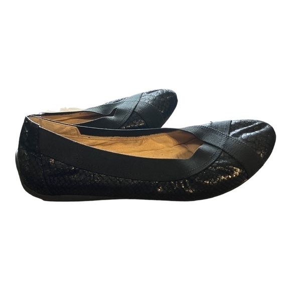 Naturalizer N5 Elastic Slip On Flats Fabric Ballet Flats Faux Snakeskin 6 - Picture 5 of 8